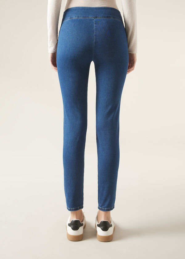 Calzedonia Leggings de Denim Skinny de Cintura Alta Última moda