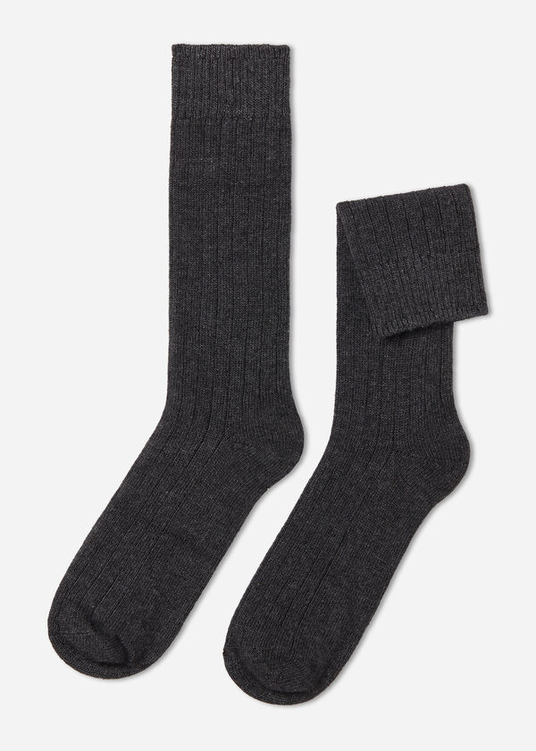 Calzedonia Calcetín de canalé de hombre en lana y cashmere Rebajas top