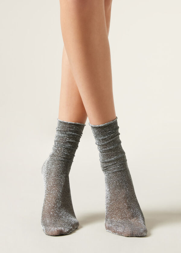 Calzedonia Calcetines Tupidos con Purpurina