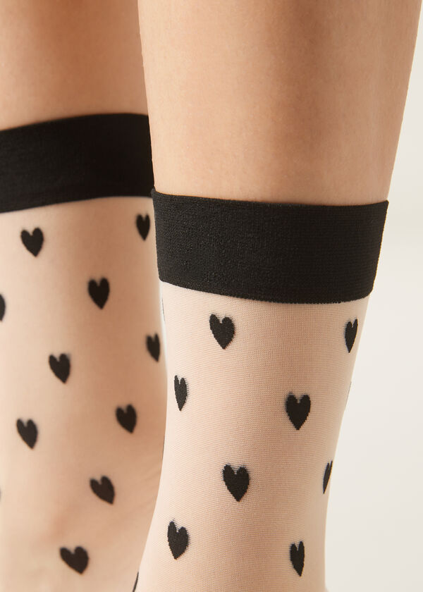 Calzedonia Calcetines Motivo Corazones Integral Solo hoy