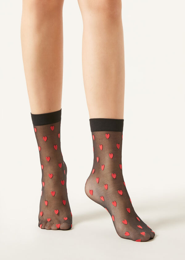 Calzedonia Calcetines Motivo Corazones Integral Superdescuento