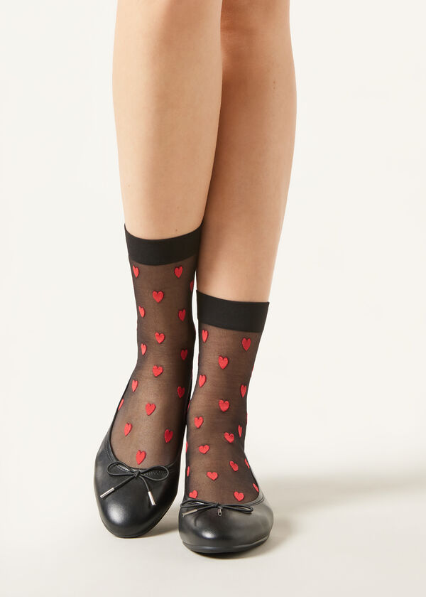 Calzedonia Calcetines Motivo Corazones Integral Superdescuento