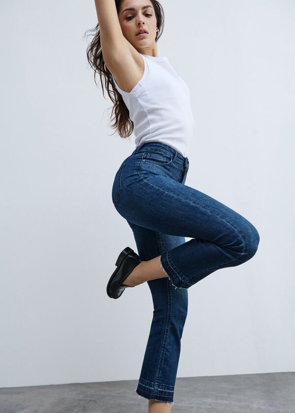 Calzedonia Vaqueros Acampanados Cropped Última moda