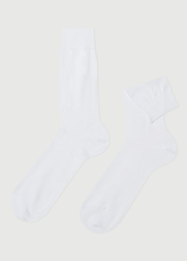 Calzedonia Calcetines Hombre con Hilo de Escócia
