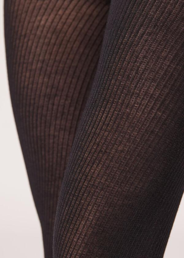 Calzedonia Panty Tupido Cashmere Efecto Canalé Ahorra y exporta