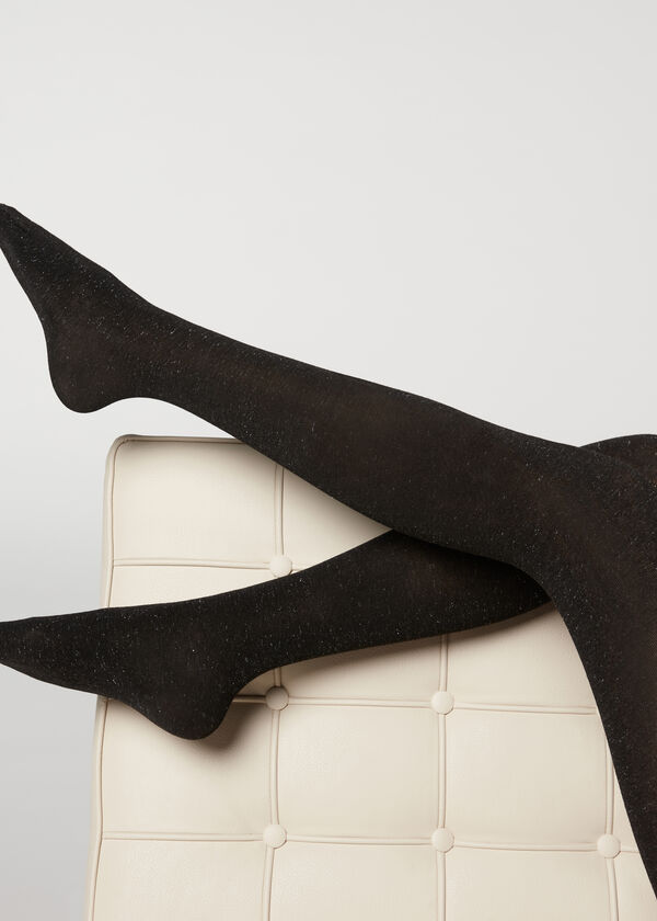 Calzedonia Panty Tupido Con Glitter Precios de Black Friday