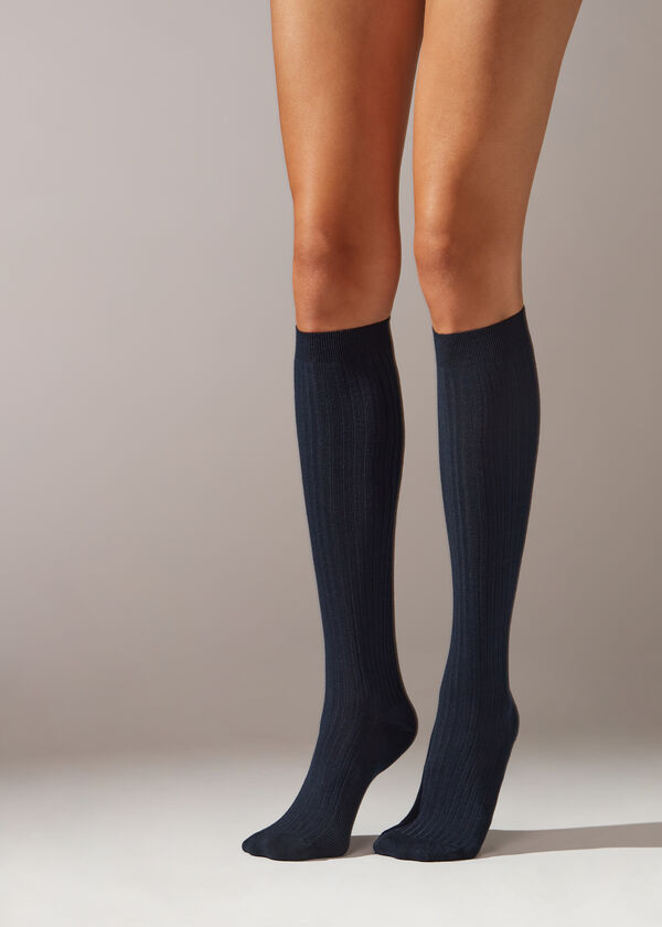 Calzedonia Calcetines Largos en Cachemira Acanalada