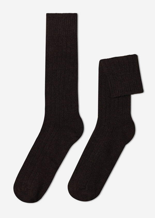 Calzedonia Calcetín de canalé de hombre en lana y cashmere Grandes ahorros