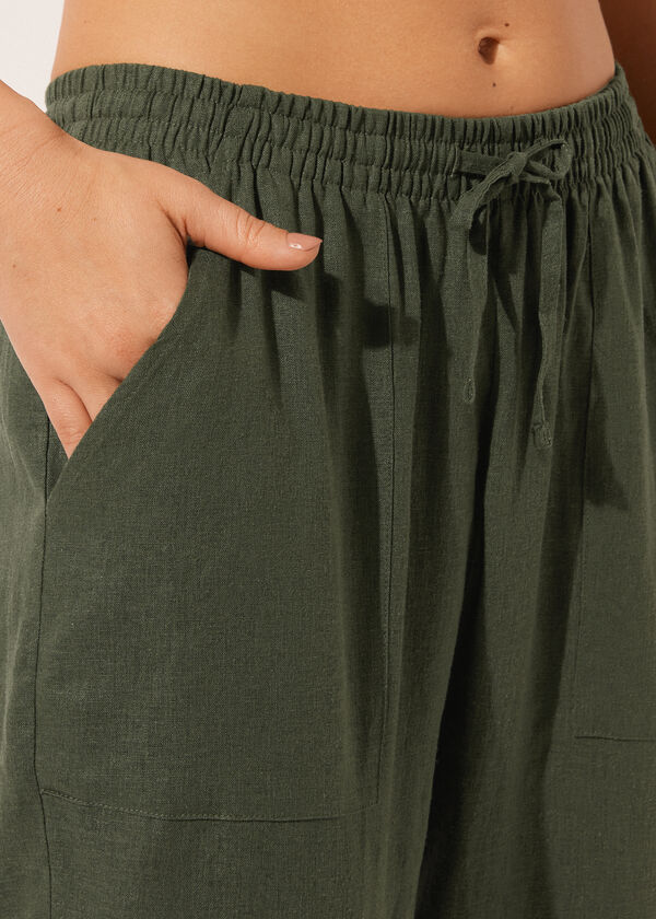 Calzedonia Pantalón Largo Lino y Viscosa Outlet online