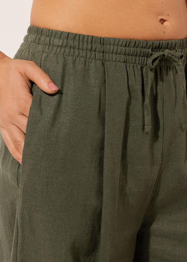 Calzedonia Pantalón Corto Palazzo Lino y Viscosa Rebajas