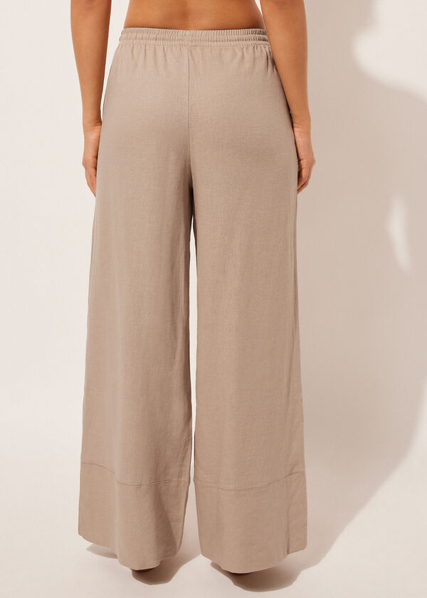 Calzedonia Pantalón Corto Palazzo Lino y Viscosa Venta caliente