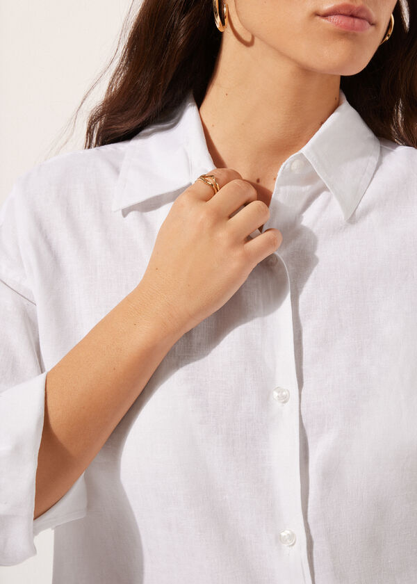 Calzedonia Camisa Corta Lino y Viscosa Gran oferta