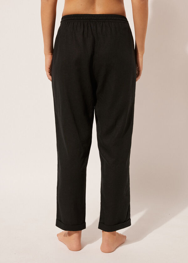 Calzedonia Pantalón Largo Lino y Viscosa Rebajas baratas