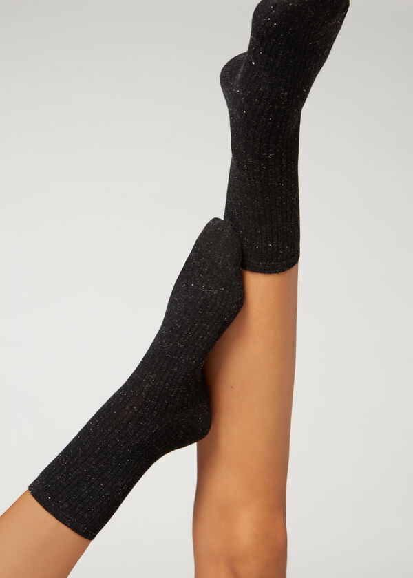 Calzedonia Calcetines Cortos en Cachemira y Glitter