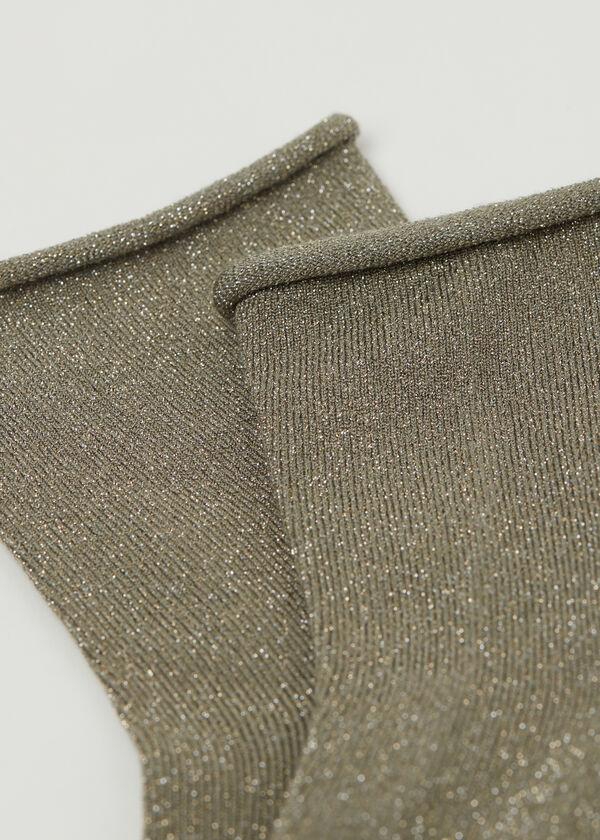 Calzedonia Calcetín con purpurina brillante en algodón Libre de impuestos