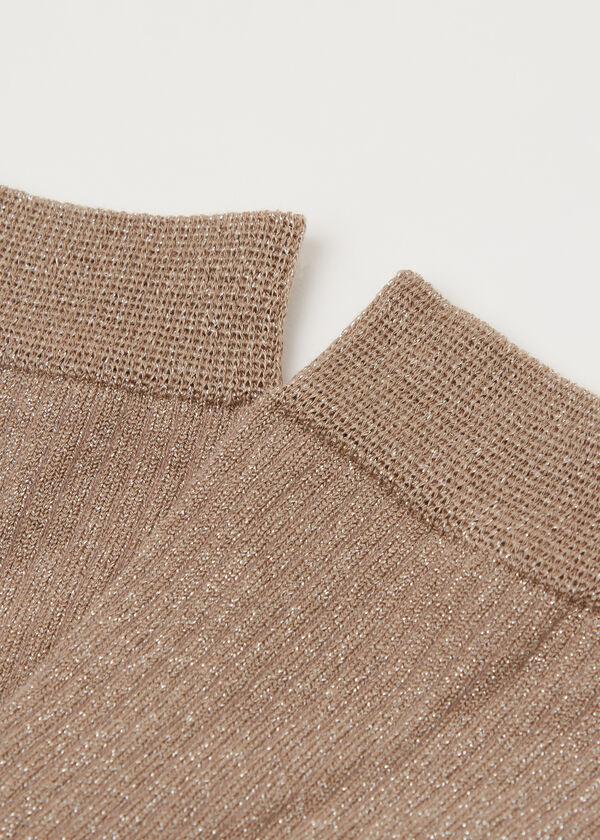 Calzedonia Calcetines Algodón Con Canalé Y Glitter Última moda