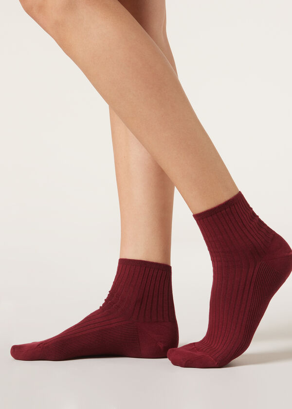 Calzedonia Calcetines de canalé cortos para mujer