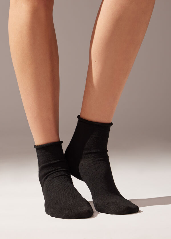Calzedonia Calcetines Cortos con Lino Sin Puño Ofertas de temporada