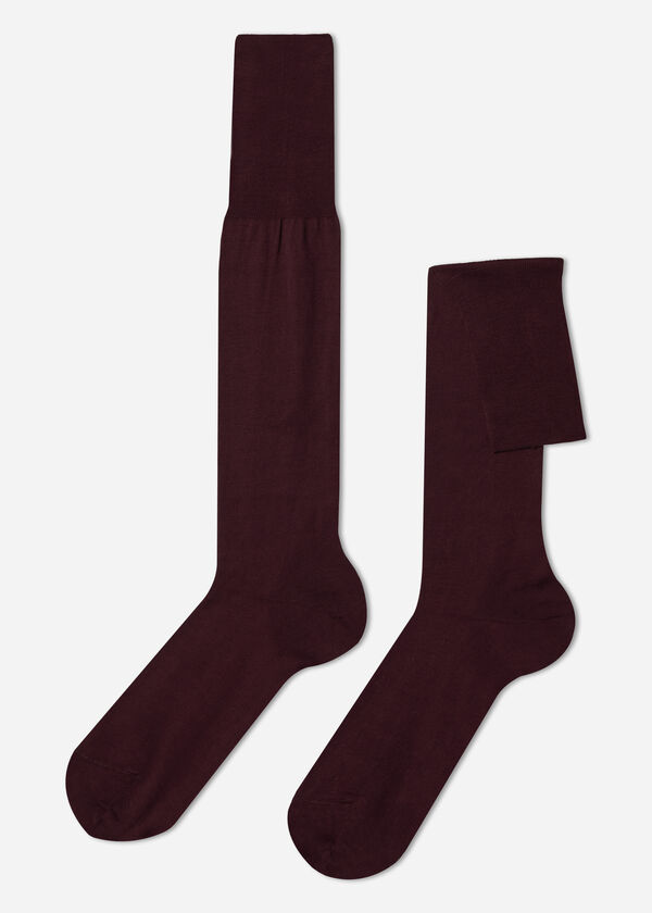 Calzedonia Calcetines Largos de Hombre en Hilo de Escocia