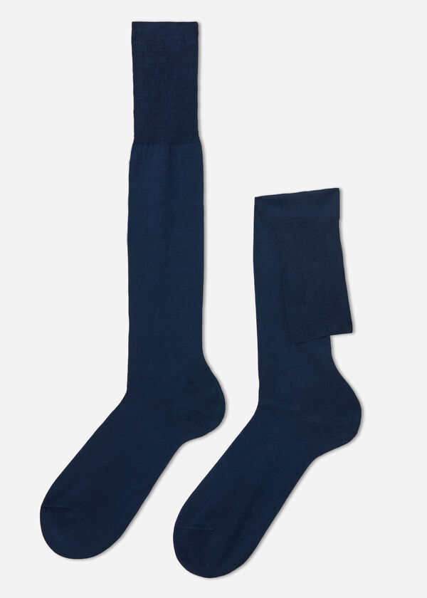 Calzedonia Calcetines Largos de Hombre en Hilo de Escocia