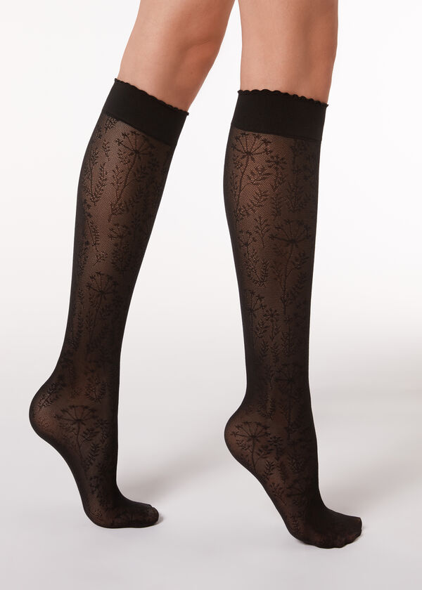 Calzedonia Calcetin Lycra Flores