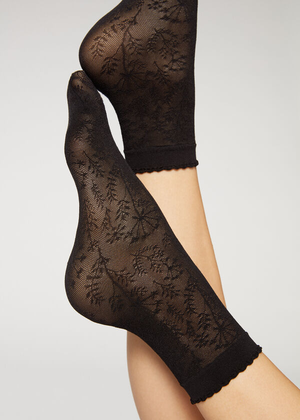 Calzedonia Calcetines Cortos Lycra Flores