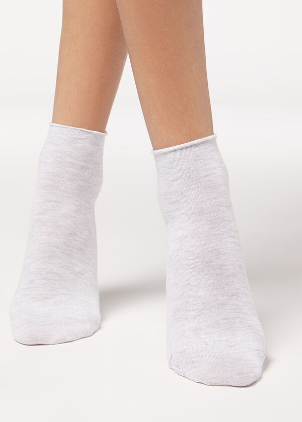 Calzedonia Calcetines Cortos de Algodón Sin Puño
