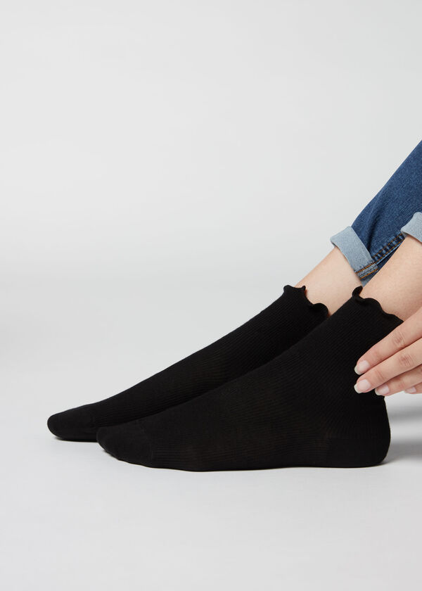 Calzedonia Calcetines Algodón De Canalé