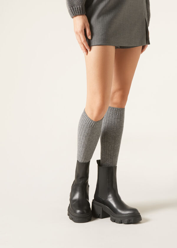 Calzedonia Calcetines Largos De Canalé Con Lana y Cashmere Venta caliente