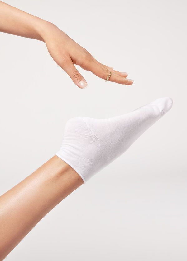 Calzedonia Calcetines Cortos de Algodón Sin Puño