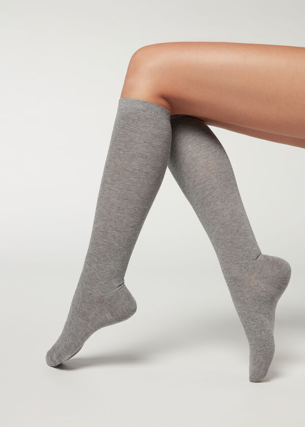 Calzedonia Calcetín Largo De Algodón
