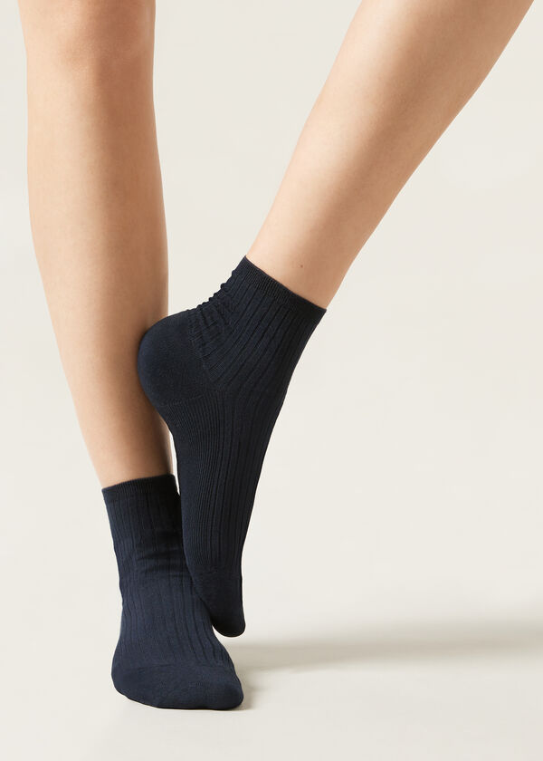 Calzedonia Calcetines de canalé cortos para mujer Último día