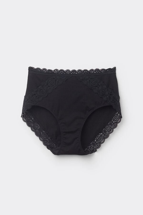 Intimissimi Braguita de Talle Medio de Algodón y Encaje Oferta especial