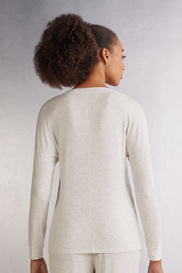 Intimissimi Camiseta de Manga Larga con Escote Barco de Modal Chic Comfort ÚLTIMAS EDICIONES