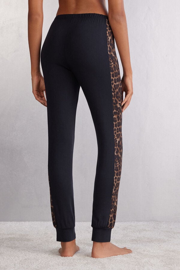 Intimissimi Pantalón con Puños Elásticos de Modal Luxurious Leopard Envío internacional gratuito
