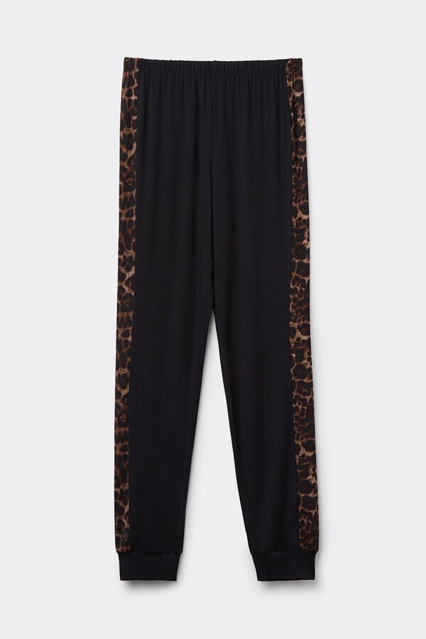 Intimissimi Pantalón con Puños Elásticos de Modal Luxurious Leopard Envío internacional gratuito