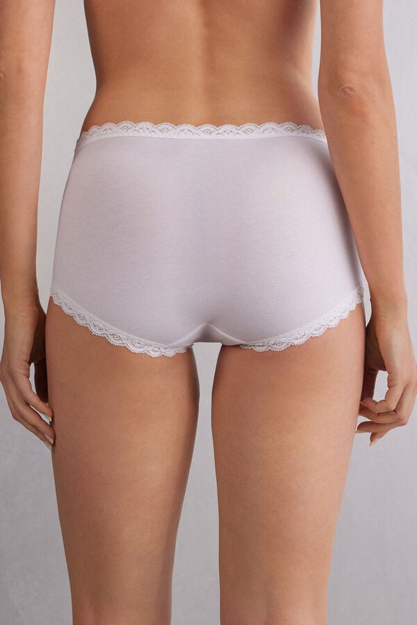 Intimissimi Braguita Culotte de Talle Alto de Algodón y Encaje Descuento