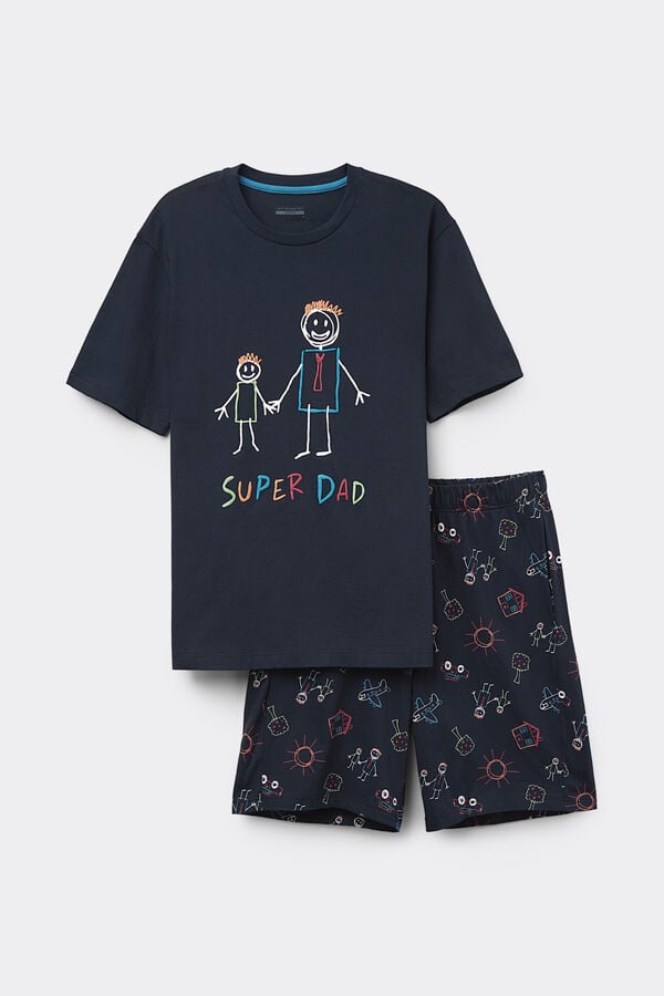 Intimissimi Pijama Corto de Algodón Super Dad Precio de fábrica