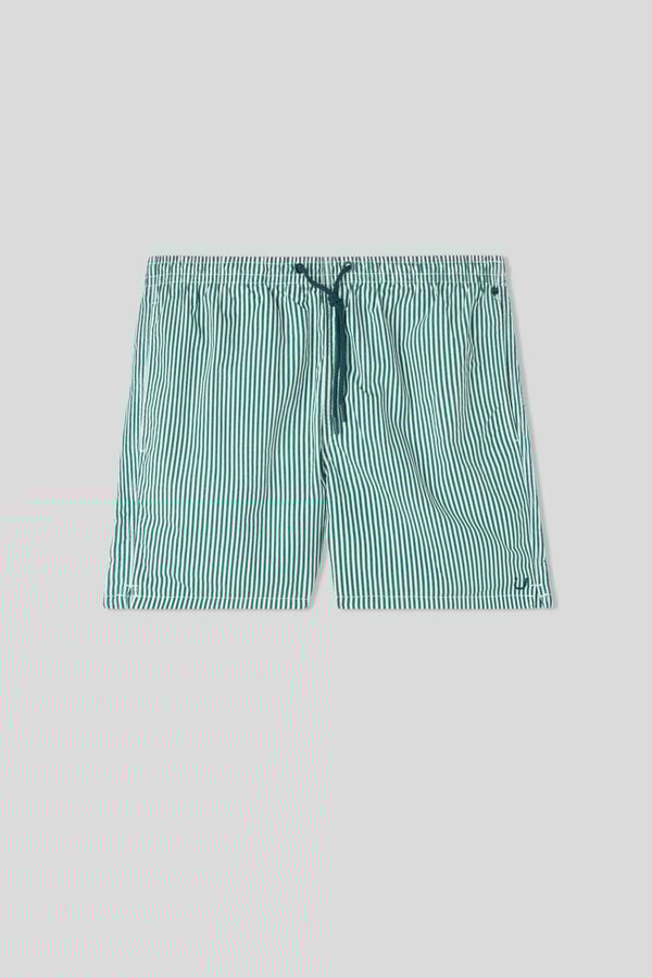 Intimissimi Bañador Bóxer con Estampado de Raya Verde Ofertas de temporada