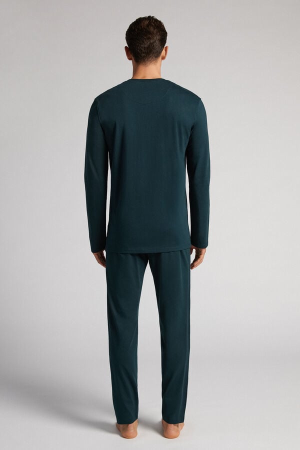 Intimissimi Pijama de Hombre de Algodón Superior Largo