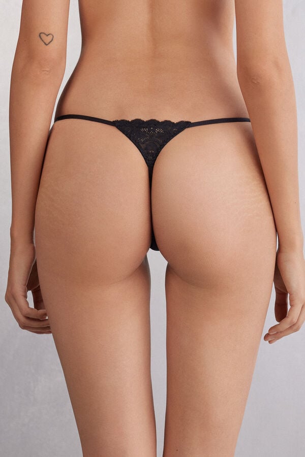 Intimissimi Tanga de Tira Lateral de Encaje Venta caliente