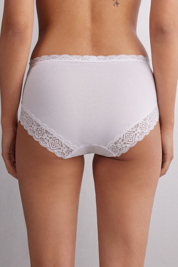 Intimissimi Braguita de Talle Medio de Algodón y Encaje Oferta especial