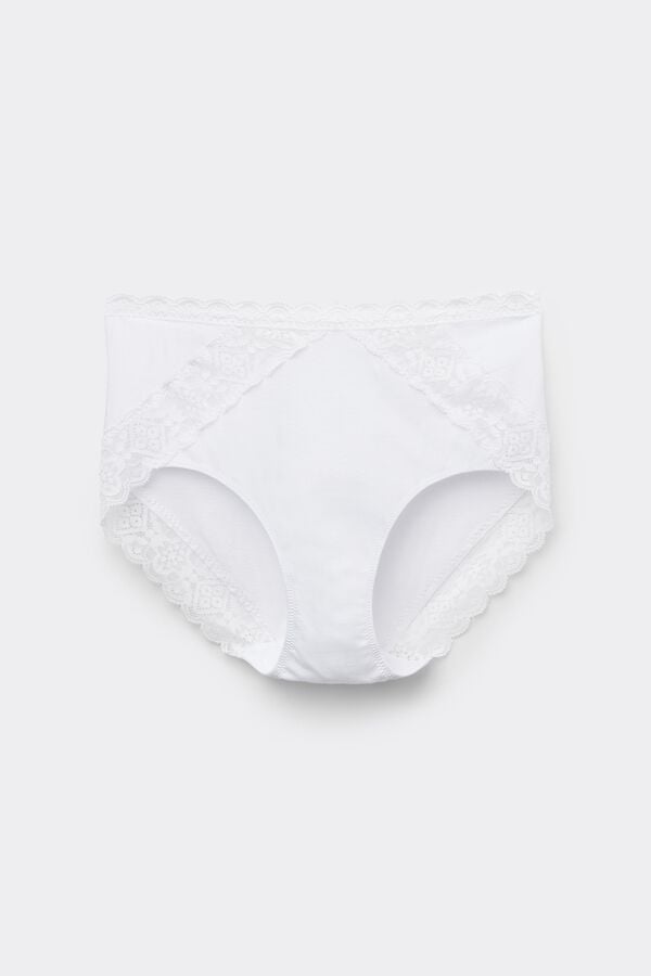 Intimissimi Braguita de Talle Medio de Algodón y Encaje Oferta especial