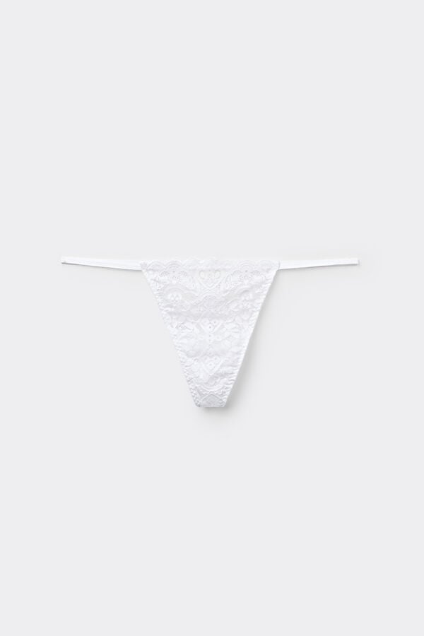Intimissimi Tanga de Tira Lateral de Encaje Promoción por tiempo limitado