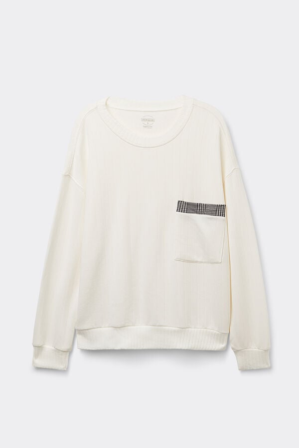 Intimissimi Camiseta de Manga Larga de Canalé Royal Elegance Oferta exclusiva