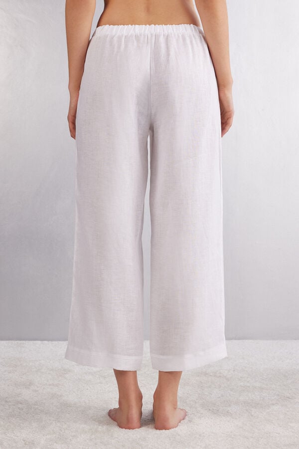 Intimissimi Pantalón Largo con Cordón Ajustable en Tela de Lino Devoluciones gratuitas