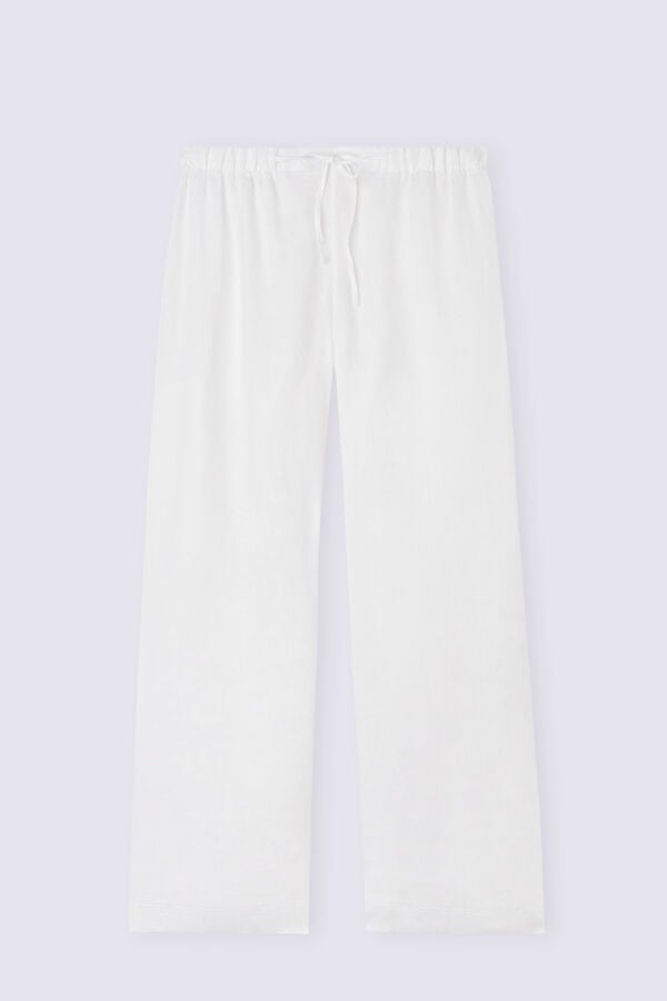 Intimissimi Pantalón Largo con Cordón Ajustable en Tela de Lino Devoluciones gratuitas