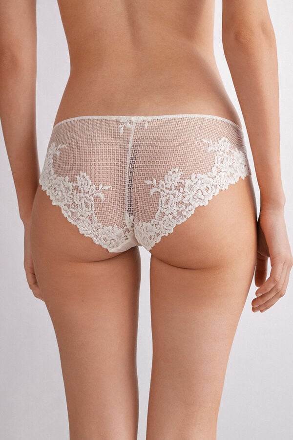Intimissimi Braga transparente en parte trasera con microfibra y encaje Pretty Flowers Libre de impuestos