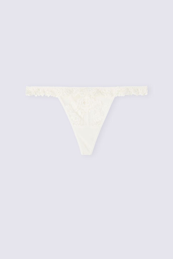 Intimissimi Tanga de hilo con volantes de encaje Pretty Flowers Devoluciones gratuitas
