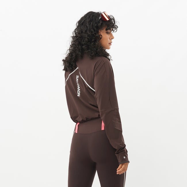 Salomon Sense Aero Hybrid Cropped - Prenda intermedia de media cremallera para mujer Rebajas online